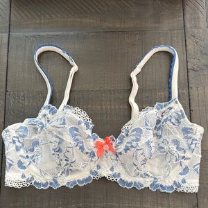 Victoria's Secret Lace Bra - Blue and White